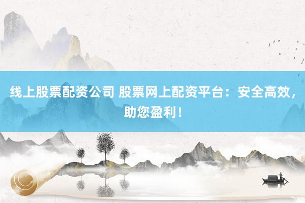 线上股票配资公司 股票网上配资平台：安全高效，助您盈利！