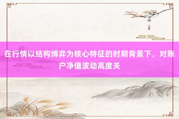 在行情以结构博弈为核心特征的时期背景下，对账户净值波动高度关