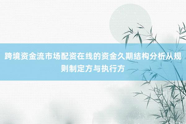 跨境资金流市场配资在线的资金久期结构分析从规则制定方与执行方