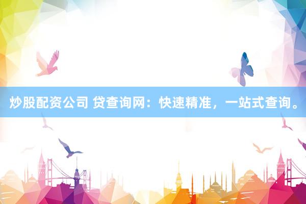 炒股配资公司 贷查询网：快速精准，一站式查询。