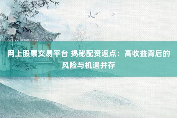 网上股票交易平台 揭秘配资返点：高收益背后的风险与机遇并存